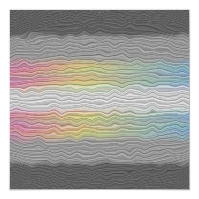 Flag Groovy Boho Trippy Abstrakt Demifluid Pride Poster (Vorderseite)