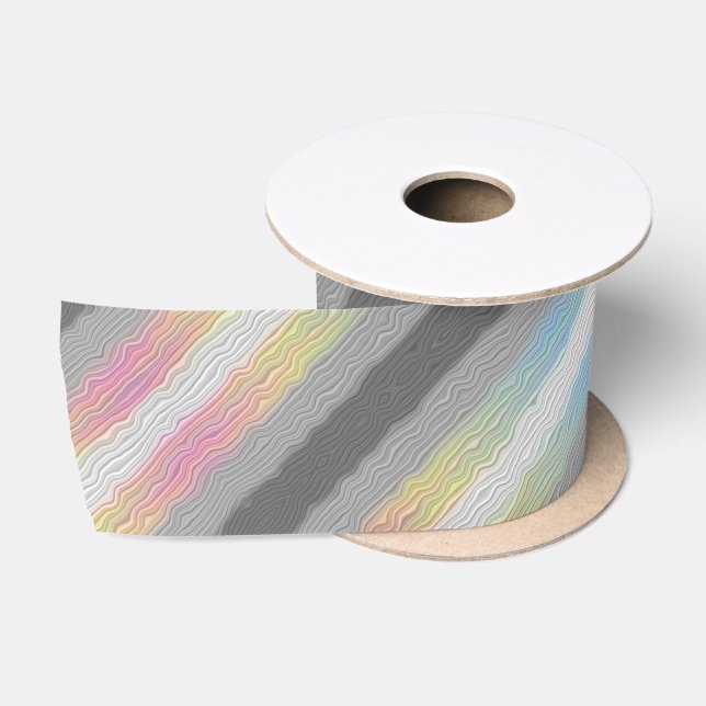 Flag Groovy Boho Trippy Abstrakt Demifluid Pride Satinband (Spule)