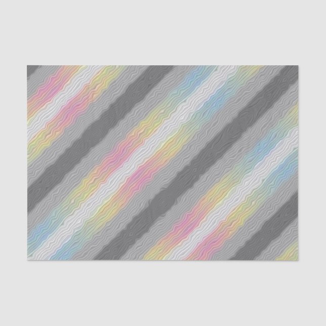 Flag Groovy Boho Trippy Abstrakt Demifluid Pride Seidenpapier (Vorderseite)