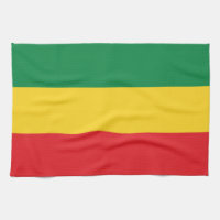 Flag Grün, Gold (Gelb) und Rot