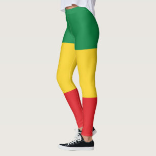 Flag Grün, Gold (Gelb) und Rot Leggings