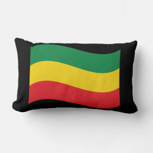 Flag Grün, Gold (Gelb) und Rot Lendenkissen