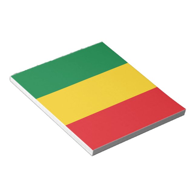 Flag Grün, Gold (Gelb) und Rot Notizblock (angewinkelt)