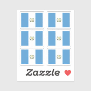 Flag Guatemala Sammlung Packung mit 6 Stück Aufkleber