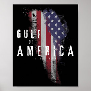 Flag "Gulf of US 2025" - Vintages Amerika _7 Poster
