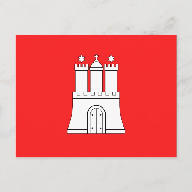 Flag Hamburg Invitation Postcard Einladungspostkarte (Vorderseite)