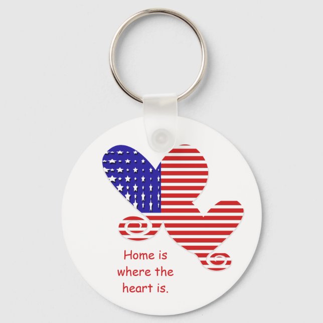 Flag Heart Keychain Schlüsselanhänger (Vorderseite)