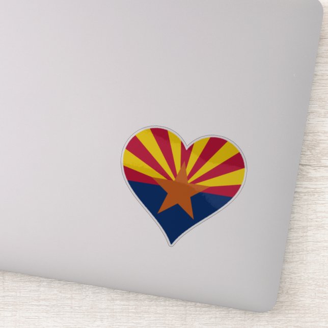 Flag Herz Arizona Aufkleber (Detail)