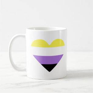 Flag-Herz für nichtbinäre Pride Kaffeetasse