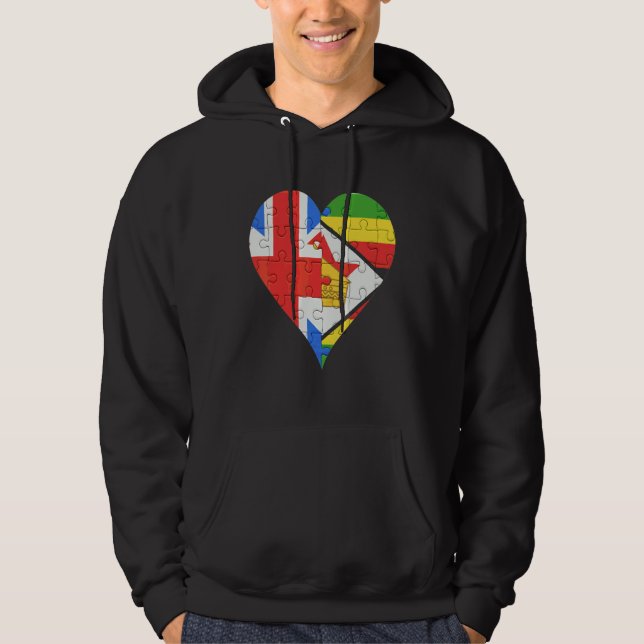 Flag Herz Hoodie (Vorderseite)