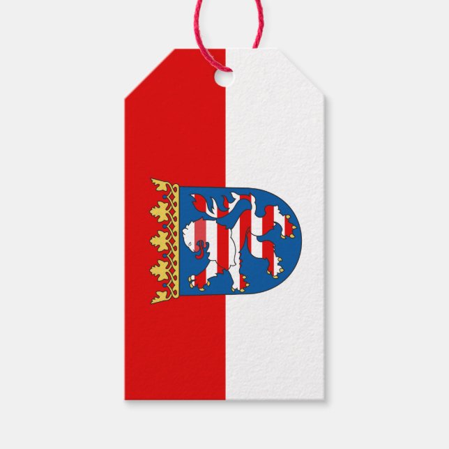 Flag Hesse-Geschenketiketts Geschenkanhänger (Vorderseite)