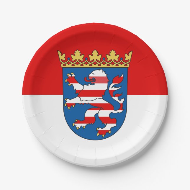 Flag Hesse Paper Tellers Pappteller (Vorderseite)