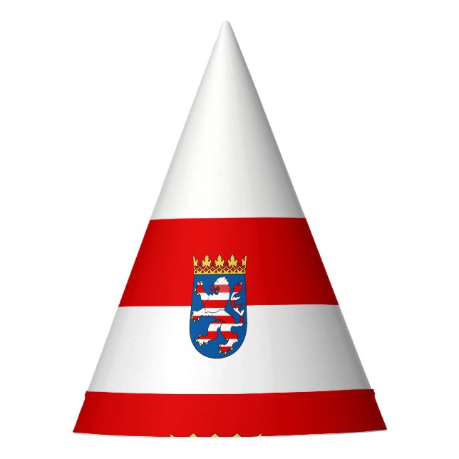 Flag Hesse Party Hat Partyhütchen (Vorderseite)