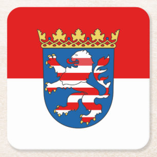 Flag Hesse Square Paper Untersetzer