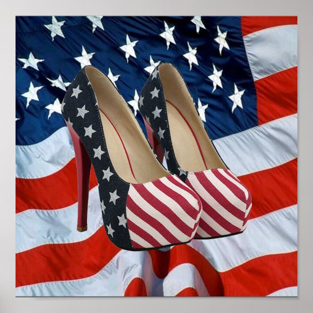 FLAG HÖCHSTE HEEL SHOES ART POSTER (Vorne)