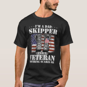 Flag Ich bin Vater Skipper und ein Veteran nichts T-Shirt