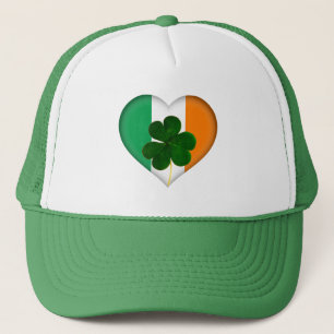 Flag Ireland Heart Kleeblatt Clover St. Patrick Truckerkappe