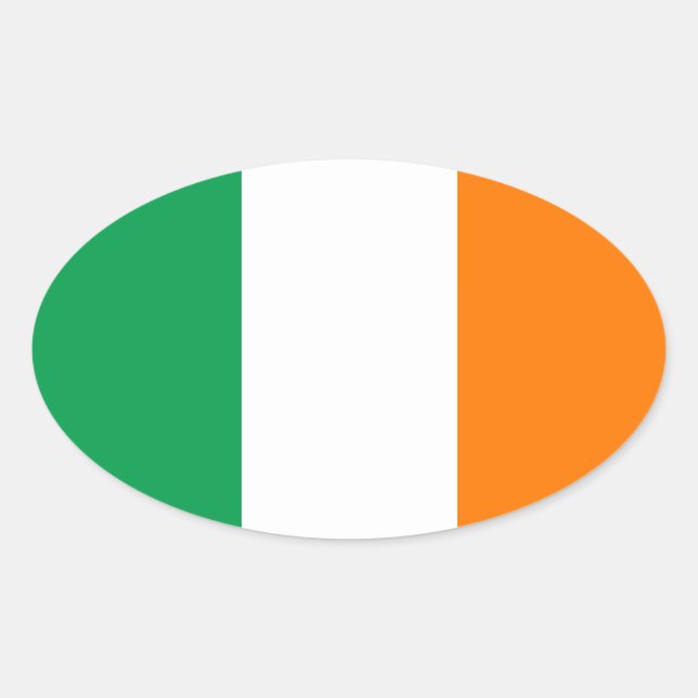 Flag Ireland Oval Sticker (Vorderseite)