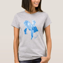 Flag Iris art sky blue hue T - Shirt