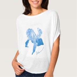 Flag Iris art sky blue hue T - Shirt