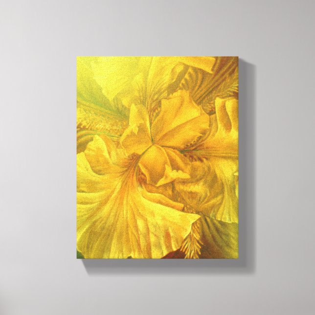 Flag Iris Innere Schönheitsgelbe Kunst Leinwand dr (Vorderseite)