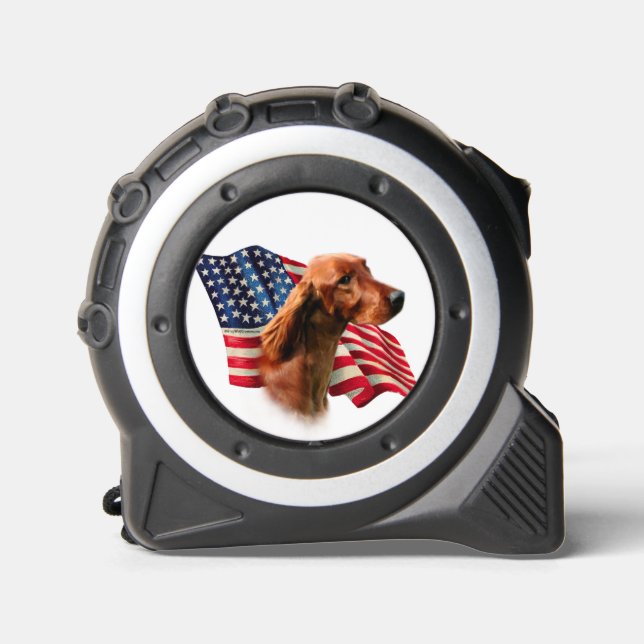 Flag Irish Setter Maßband (Vorderseite)