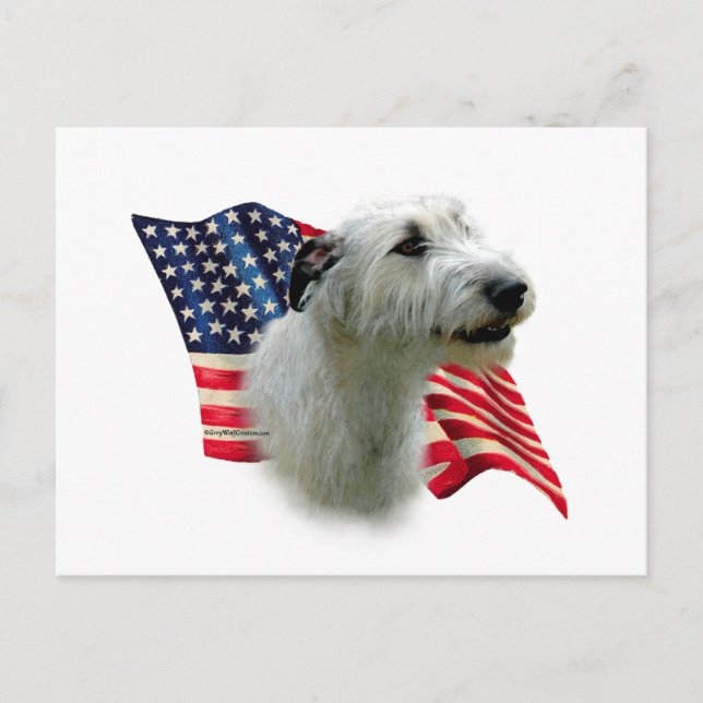 Flag Irish Wolfhound Postkarte (Vorderseite)