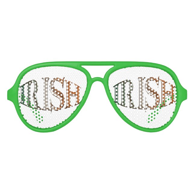 Flag Irland Text für irische Patrioten Partybrille (Vorderseite)