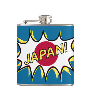 Flag Japan Kapow Comic Style Star Flachmann