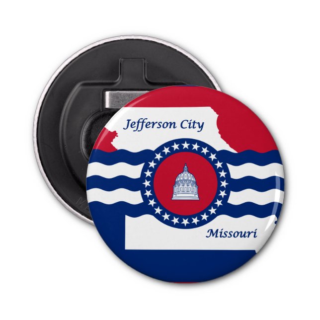 Flag Jefferson City, Missouri Bottle Opener Flaschenöffner (Vorderseite)