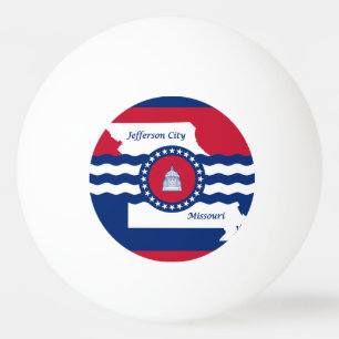 Flag Jefferson City, Missouri Ping Pong Ball Tischtennisball