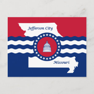 Flag Jefferson City, Missouri Postcard Postkarte