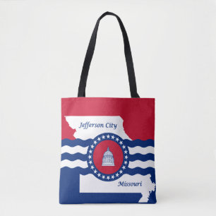 Flag Jefferson City, Missouri Tote Bag