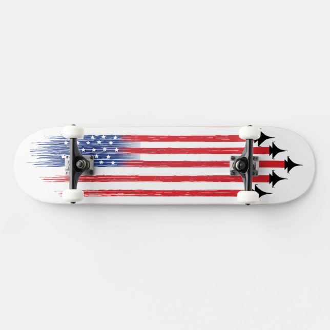Flag Jets Skateboard (Horizontal)
