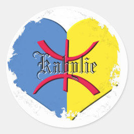 Flag Kabylian Runder Aufkleber