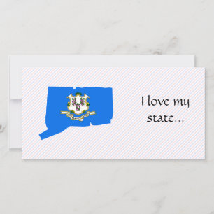 Flag-Karte Connecticut