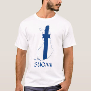 Flag Karte Finnland Suomi T - Shirt