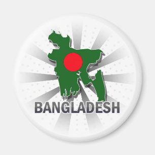 Flag Karte für Bangladesch 2.0 Magnet