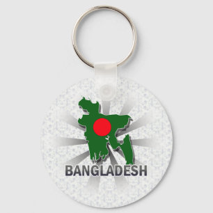 Flag Karte für Bangladesch 2.0 Schlüsselanhänger