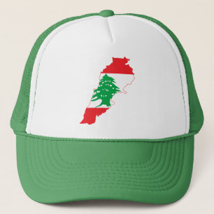 Flag-Karte für GREEN Libanon Truckerkappe