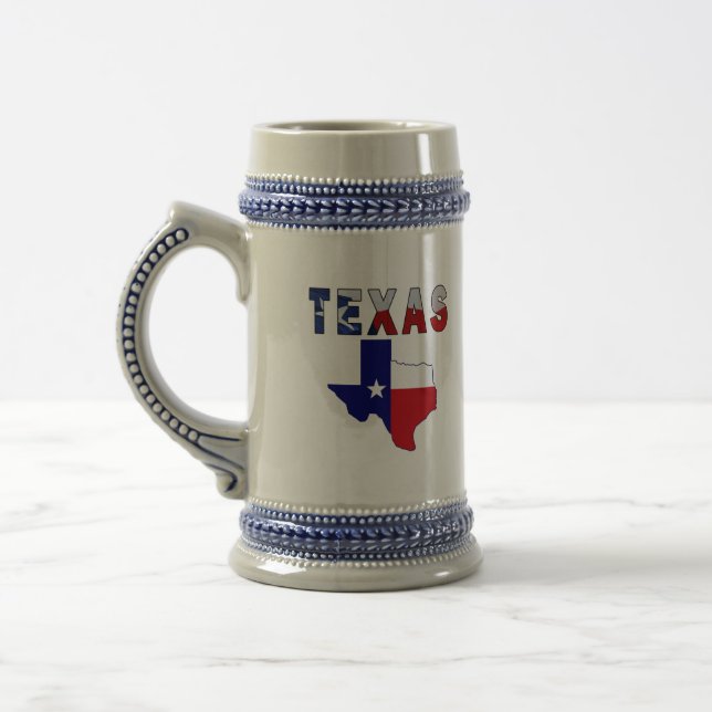 Flag-Karte mit Texas Bierglas (Links)