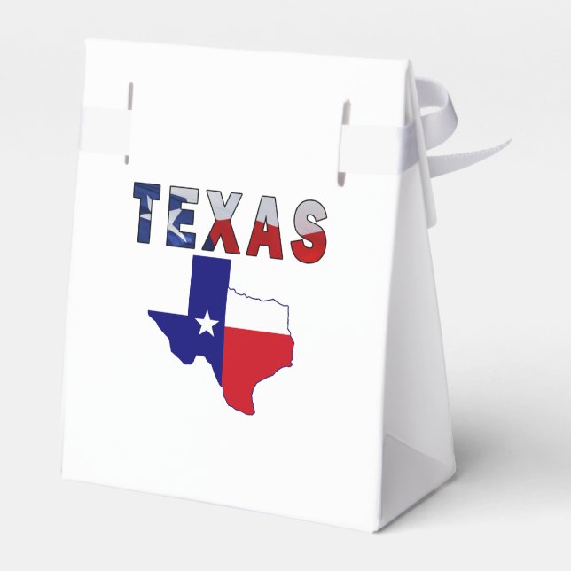 Flag-Karte mit Texas Geschenkschachtel (Rückseite)
