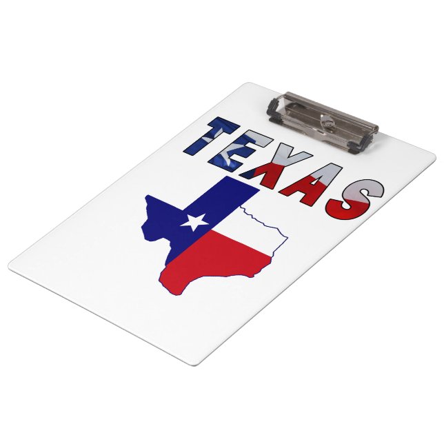 Flag-Karte mit Texas Klemmbrett (Schrägansicht)