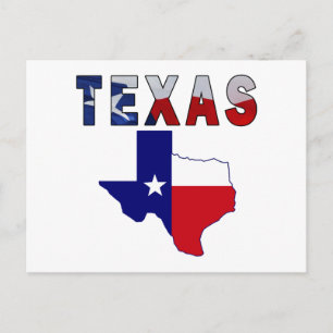 Flag-Karte mit Texas Postkarte