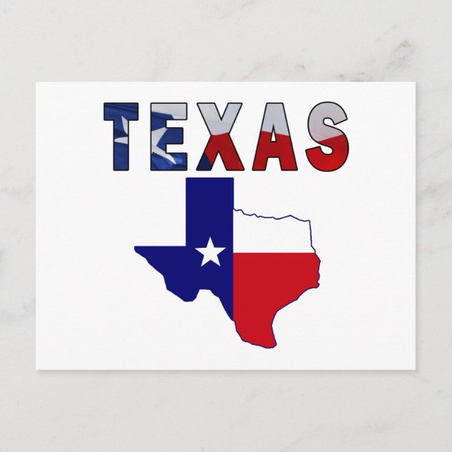 Flag-Karte mit Texas Postkarte (Vorderseite)