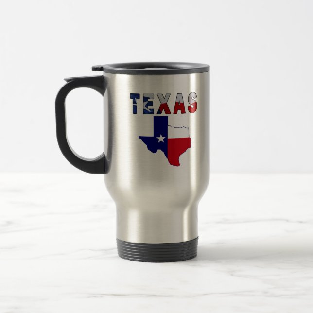 Flag-Karte mit Texas Reisebecher (Links)