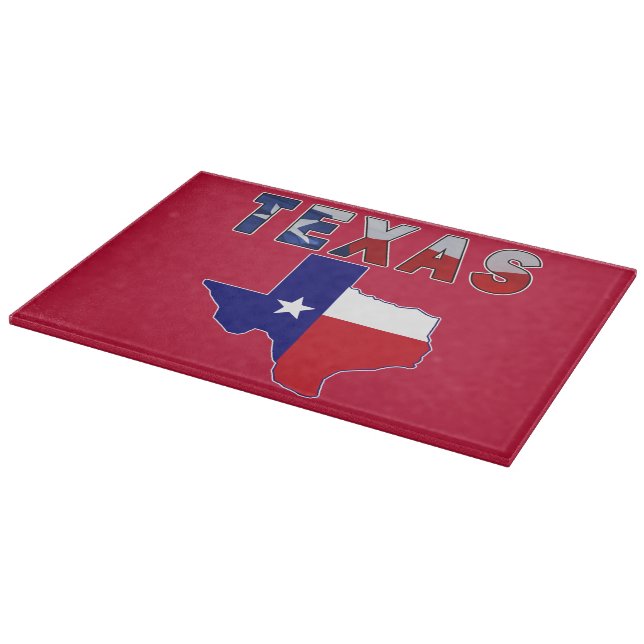 Flag-Karte mit Texas Schneidebrett (Ecke)