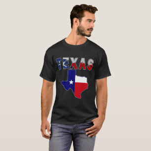 Flag-Karte mit Texas T-Shirt