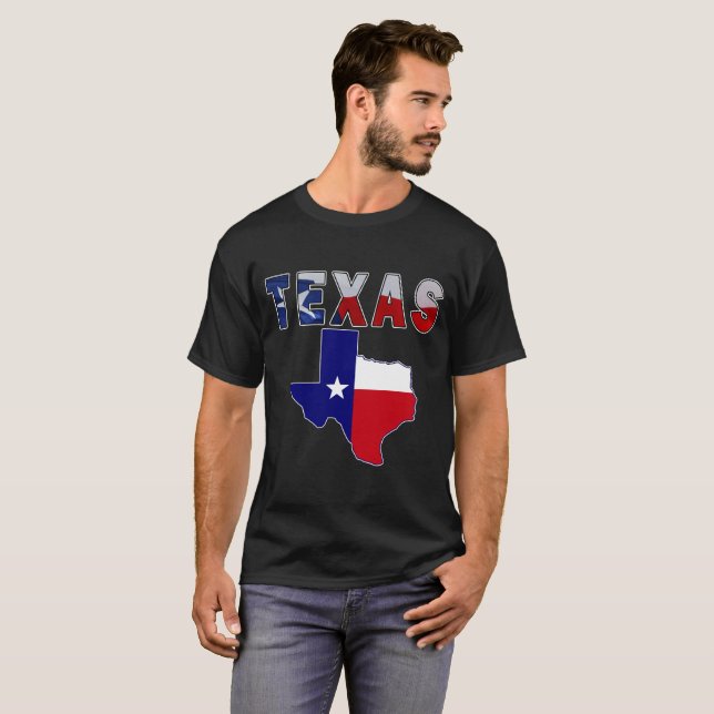 Flag-Karte mit Texas T-Shirt (Vorne ganz)