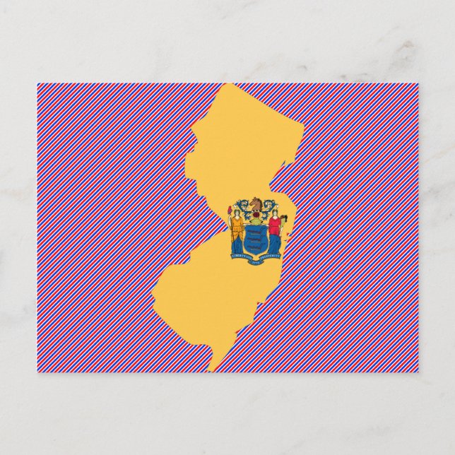 Flag-Karte New Jersey Postkarte (Vorderseite)